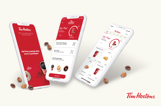 Mobile ordering experience redesign concept for Tim Hortons focused on usability, ordering flow, and customer convenience.