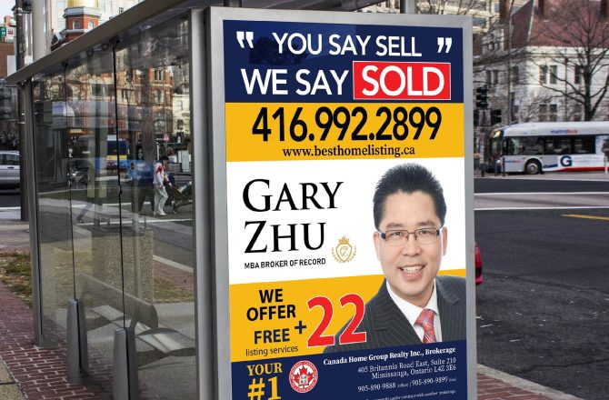 Outdoor and transit advertising campaign visuals created for real estate marketing and promotional purposes.